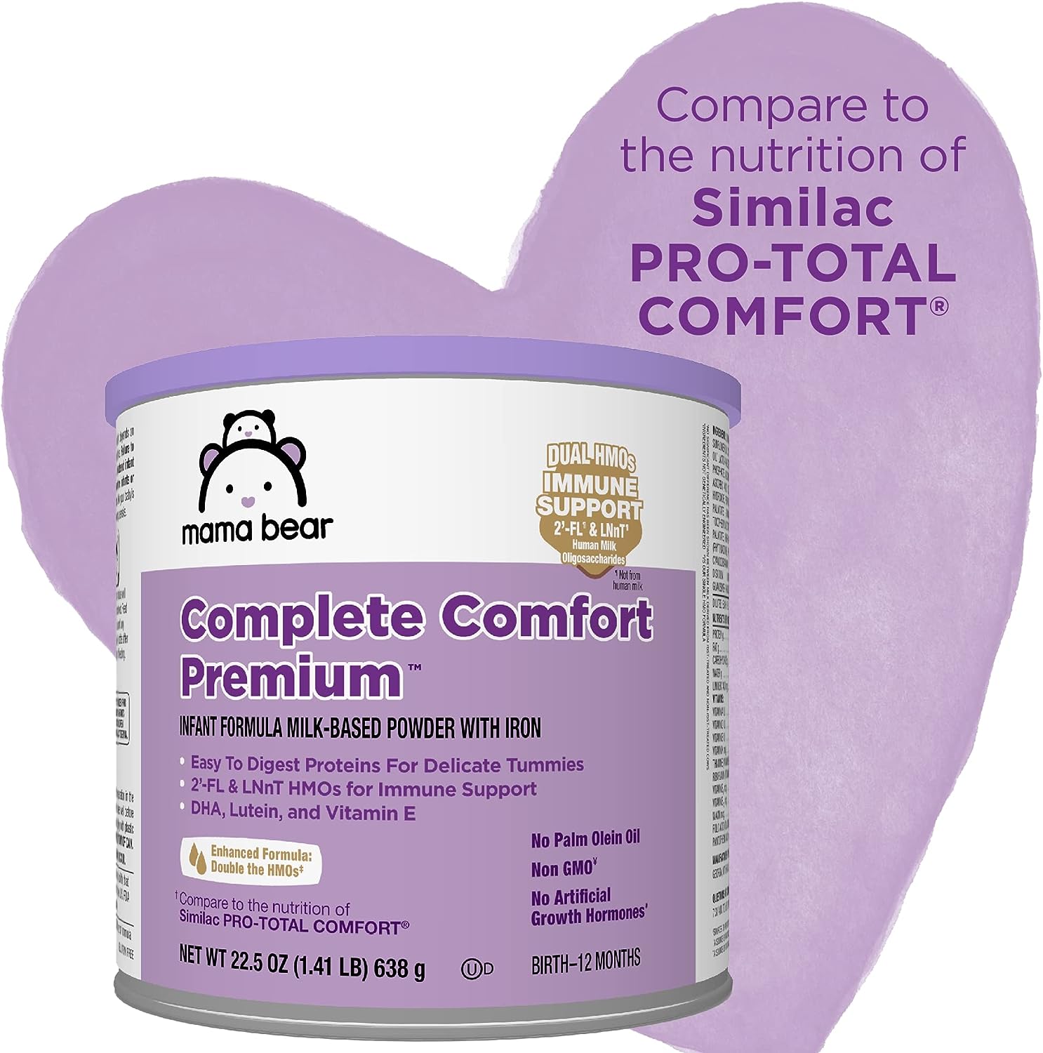 Brand - Mama Bear Complete Comfort Infant Formula Milk-Based Powder with Iron, 1.41 Pound, 22.5 Ounce - Image 2